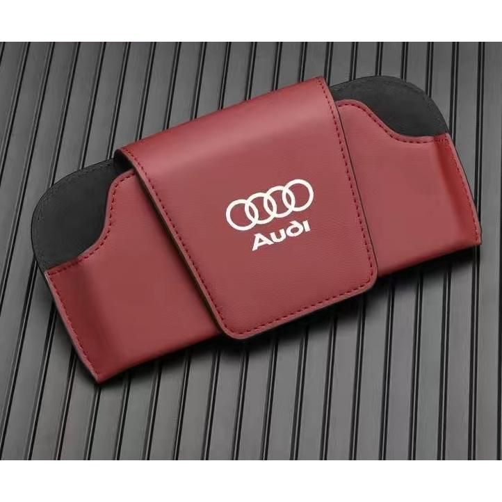 ◇アウディ AUDI◇レッド◇サングラス収納 レザー メガネケース