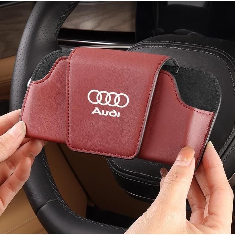 AUDI サングラス （ケース付き） ◇アウディ AUDI◇レッド◇サングラス収納 レザー メガネケース