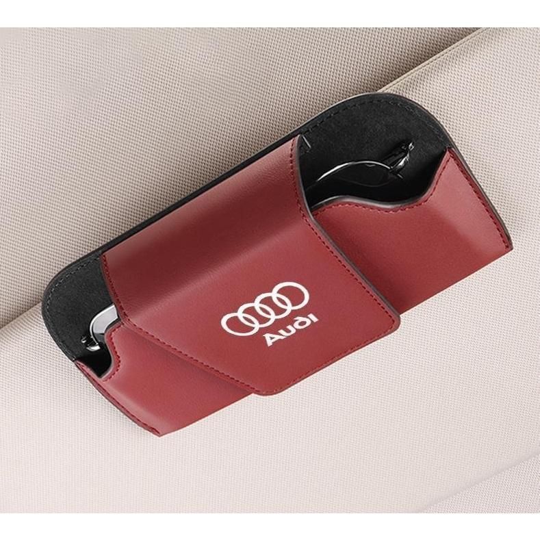 AUDI サングラス （ケース付き） ◇アウディ AUDI◇レッド◇サングラス収納 レザー メガネケース