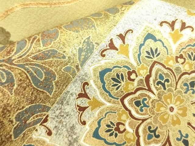 平和屋着物●豪華振袖　刺繍　ラインストーン　花尽くし　金彩　正絹　逸品　DABC3409az 平和屋着物○極上 創業460年・千總 色留袖 駒刺繍 正倉院熨斗花文 金彩