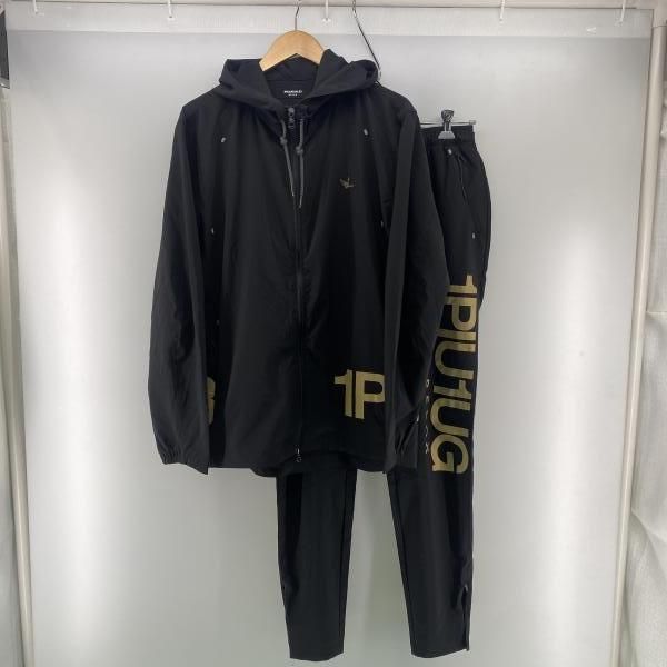 【中古】1PIU1UGUALE3 ナイロンジャケット セットアップ(ドローコード欠品) ブラック サイズXXL[24]