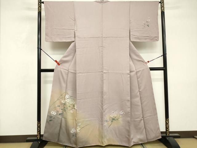 平和屋着物□中国三大刺繍 相良刺繍 訪問着 草花文 暈し染め 正絹 逸品