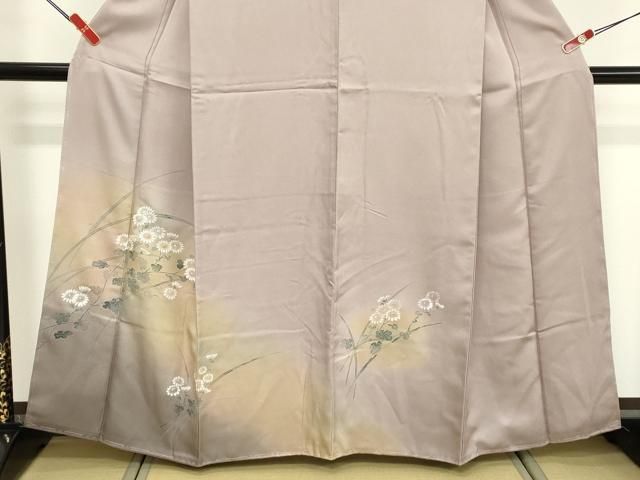 平和屋着物□中国三大刺繍 相良刺繍 訪問着 草花文 暈し染め 正絹 逸品