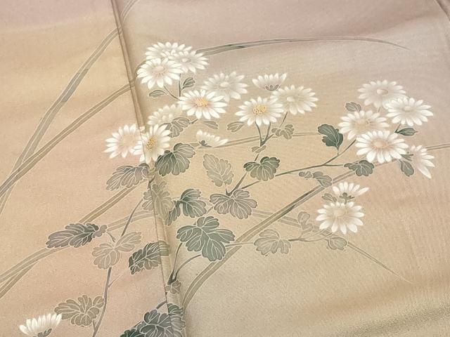 平和屋着物□中国三大刺繍 相良刺繍 訪問着 草花文 暈し染め 正絹 逸品