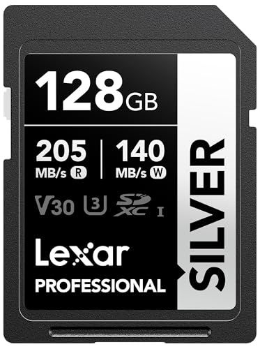 Lexar Professional SILVER SDXC UHS-I カード C10 U3 V30 4K UHD SD 最大読取速度 205MB/s メモリーカード 国内正規品 国内サポート可(128GB)t 9aa994c6