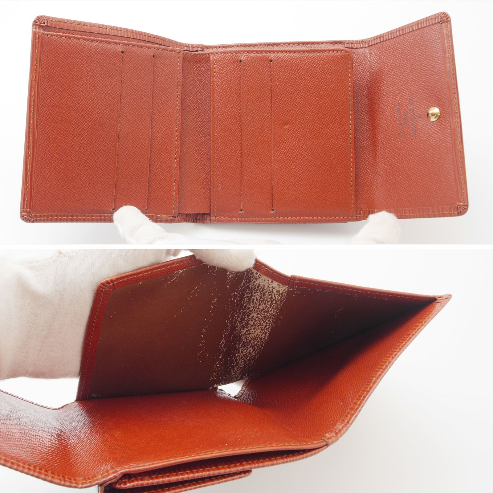 ☆*☆様 ルイヴィトン エピ ポルトモネビエカルトクレディ Wホック財布 グリー 訳あり 極美品】 ルイヴィトン エピ ポルト モネ ビエ カルト クレディ