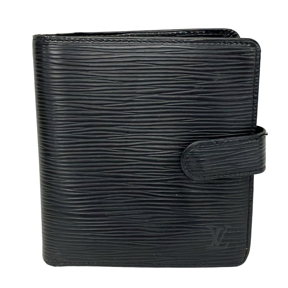 LOUIS VUITTON(ルイヴィトン) 2つ折り財布 エピ ポルトビエコンパクト M63552 ノワール レザー