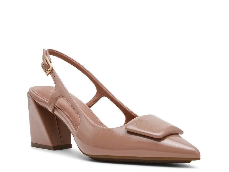 アンクライン レディース シューズ パンプス Anne Klein Renetta Pump Tan Crinkle Patent タン