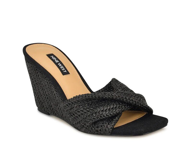 ナインウェスト レディース シューズ サンダル Nine West Nikhil Wedge Sandal Black ブラック