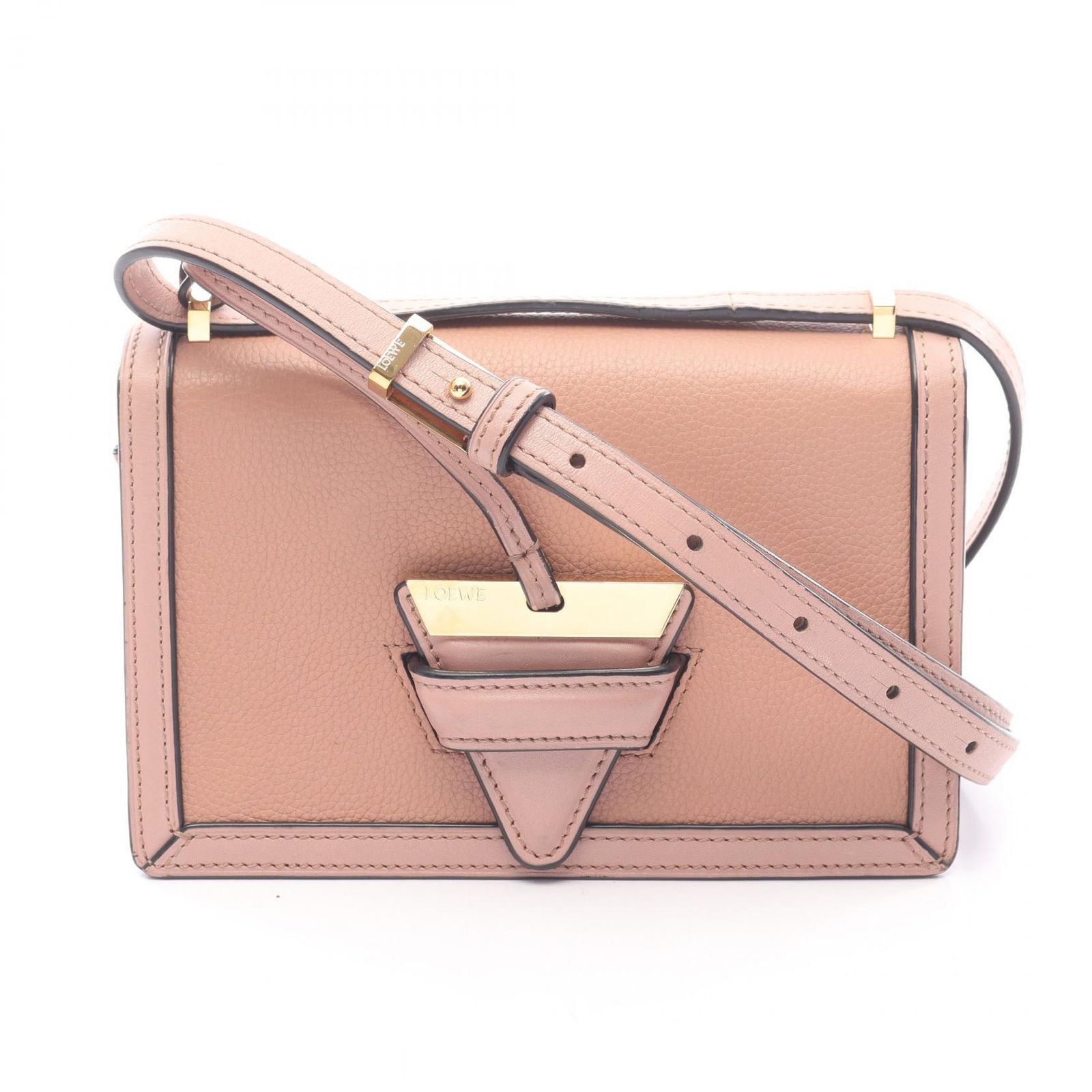 ロエベ LOEWE ショルダーバッグ バルセロナ スモール ダークピンク レザー バルセロナ スモール レディース Used B