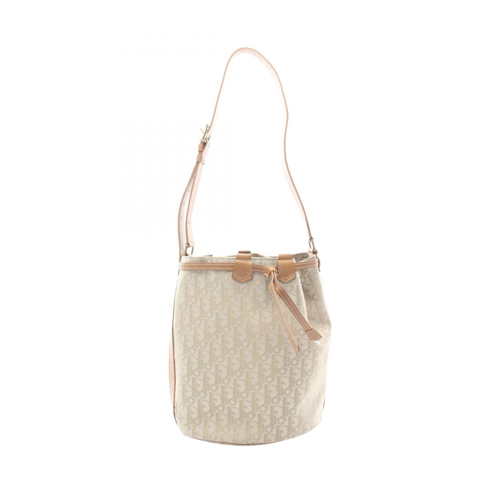 クリスチャンディオール Christian Dior ショルダーバッグ トロッター ベージュ/ブラウン レザー トロッター ショルダーバッグ レディース Used B