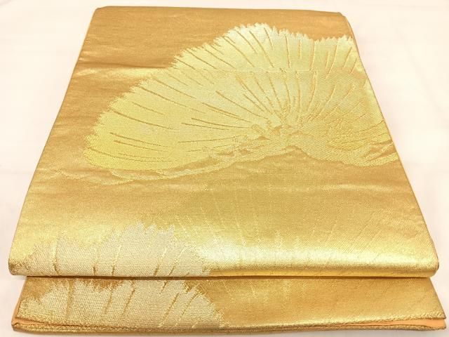 平和屋着物◎六通柄袋帯　松文　金銀糸　正絹　逸品　AABI5455yx