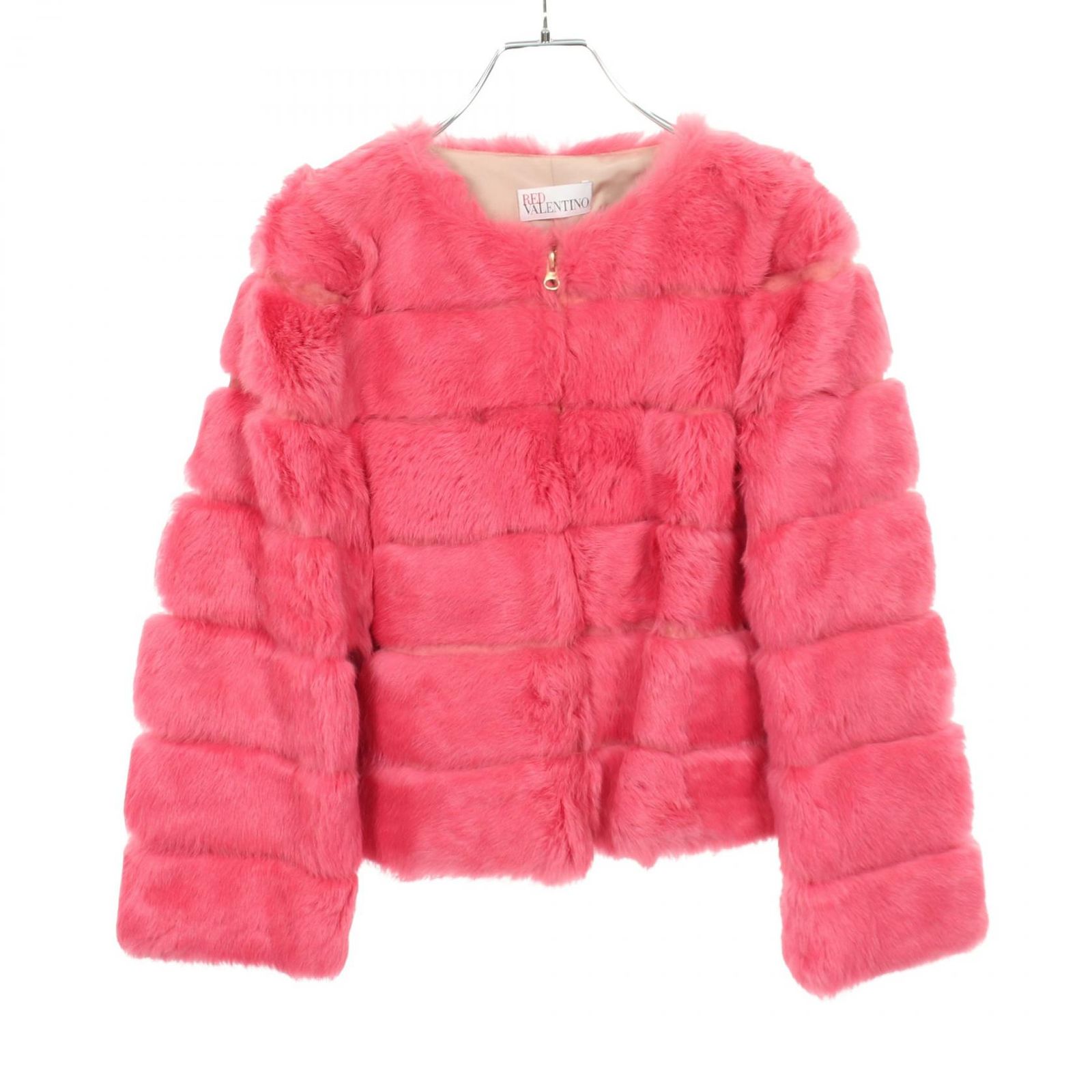 レッドヴァレンティノ RED VALENTINO ノーカラージャケット ファー その他 ジャケット レディース Used B