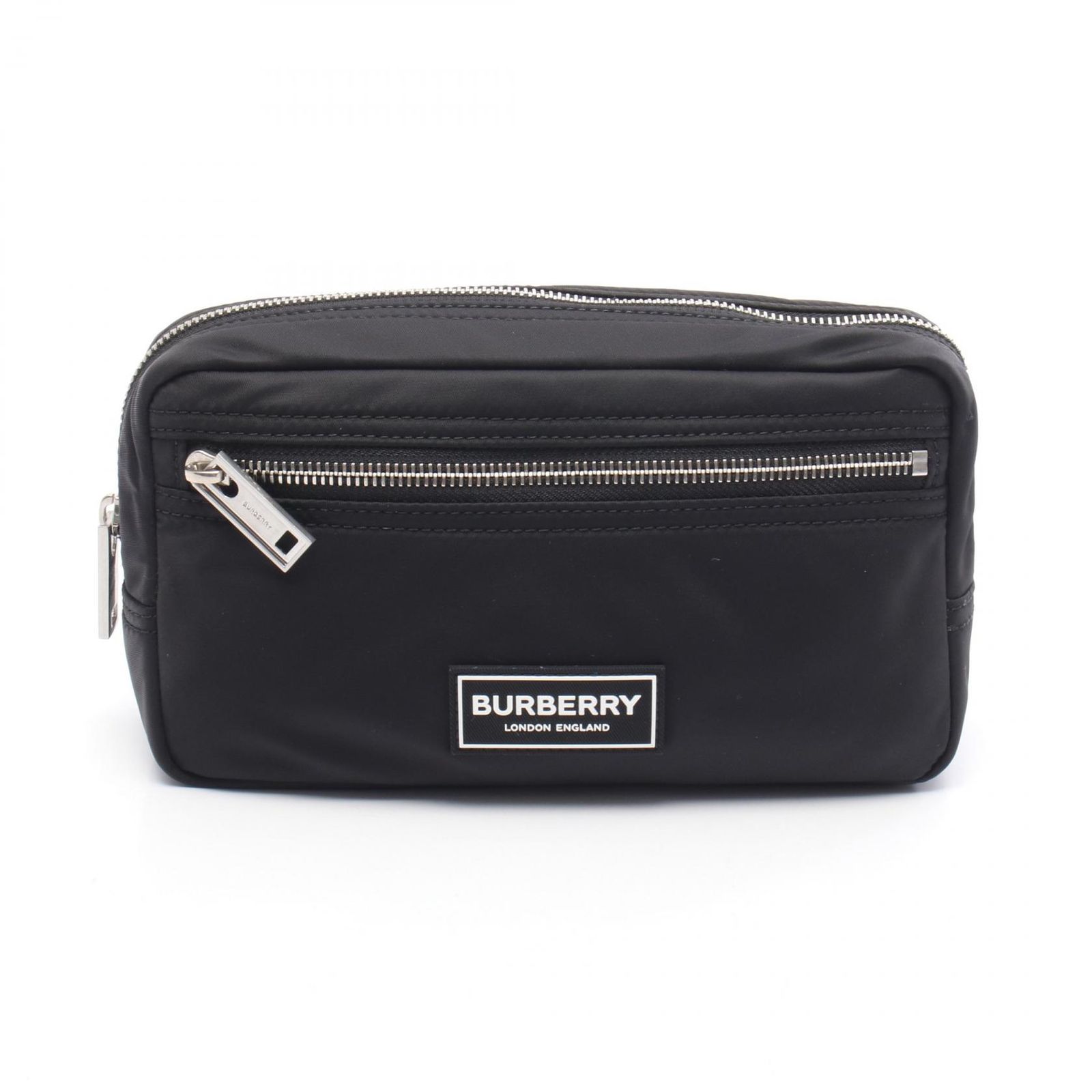 バーバリー BURBERRY ポーチ ブラック ナイロン ポーチ レディース Used A