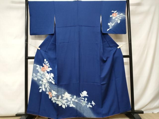 平和屋着物■訪問着　枝花文　たたき染め　正絹　逸品　CABF9826ev