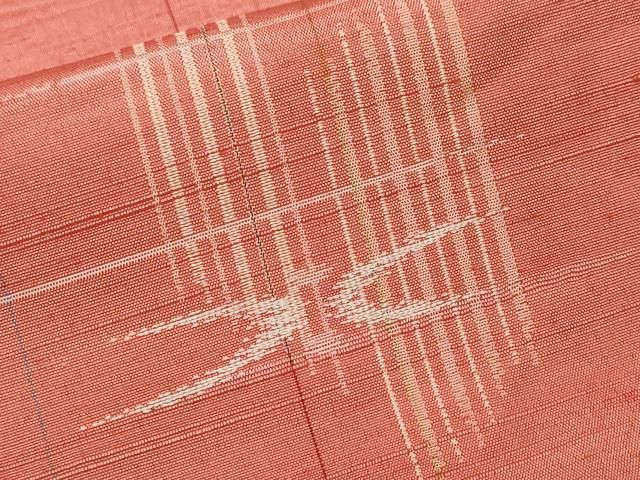 平和屋着物■上質な紬　絵絣文　正絹　逸品　CABF9833ev