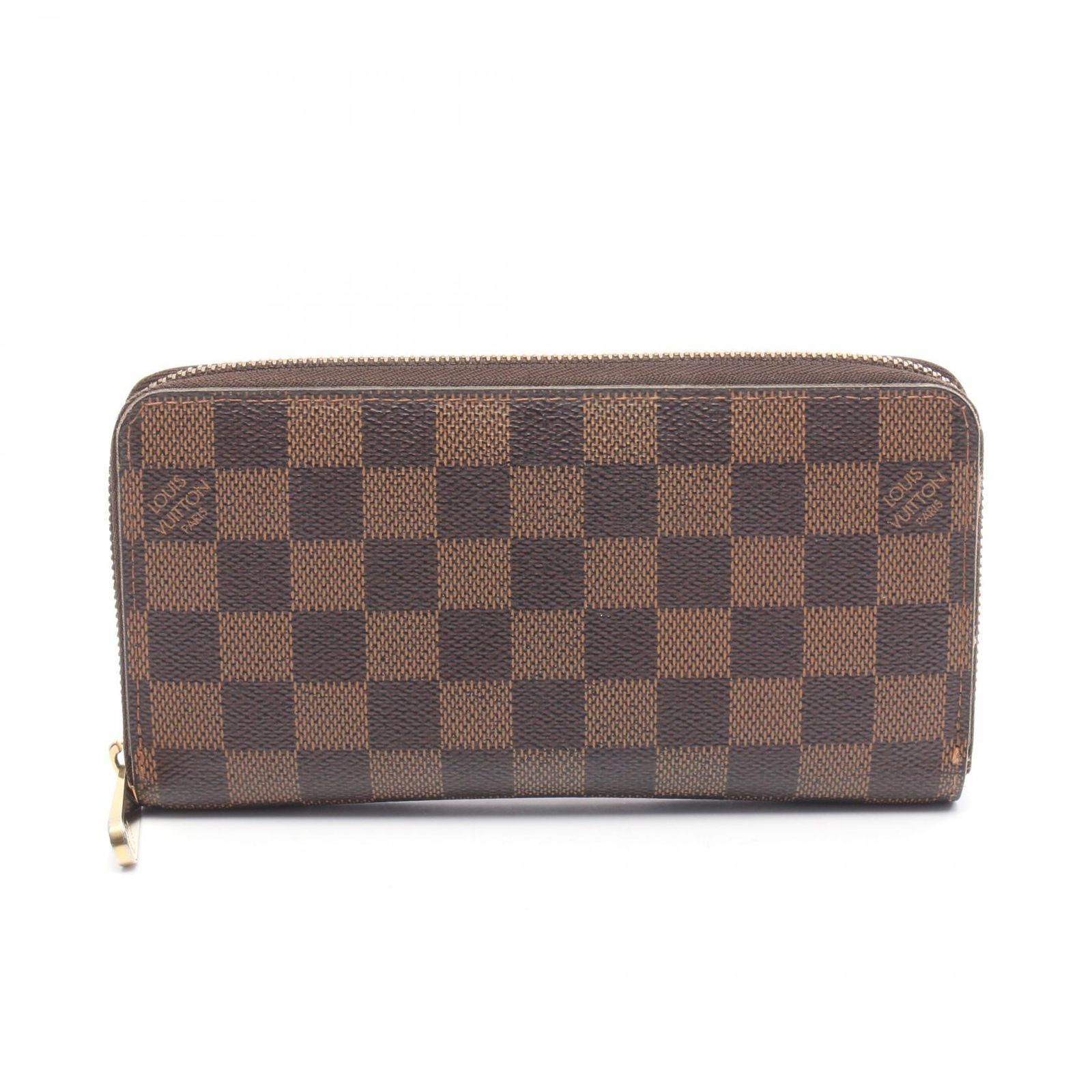 ルイ・ヴィトン LOUIS VUITTON ラウンド長財布 ジッピーウォレット N60015 PVCコーティングキャンバス ジッピー・ウォレット ユニセックス Used B