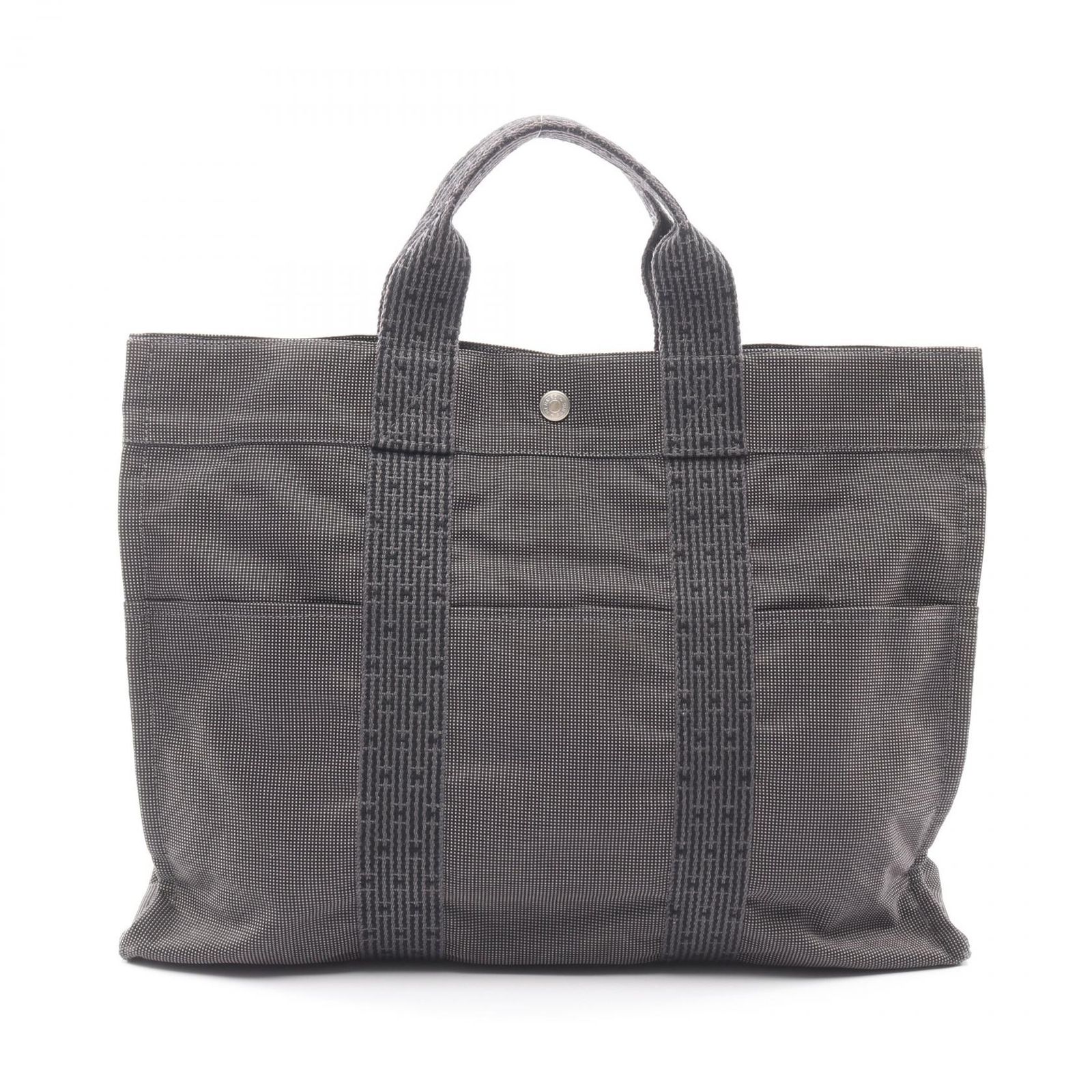エルメス HERMES トートバッグ エールラインMM 100951M ダークグレー キャンバス エールライントートMM ユニセックス Used B 24,225円