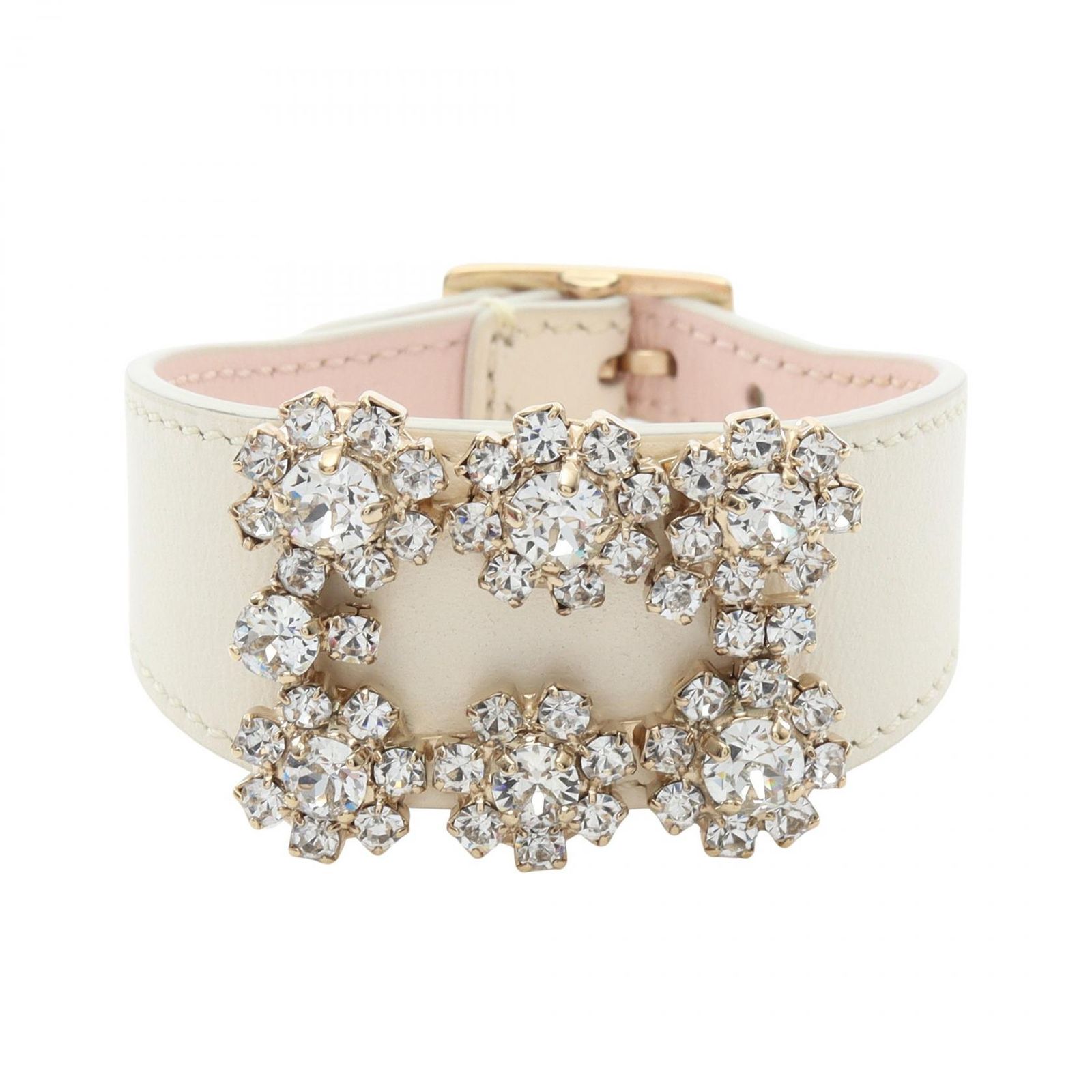 ロジェ ヴィヴィエ Roger Vivier ブレスレット エフロレッセンス ビジュー レザー ブレスレット レディース Used A
