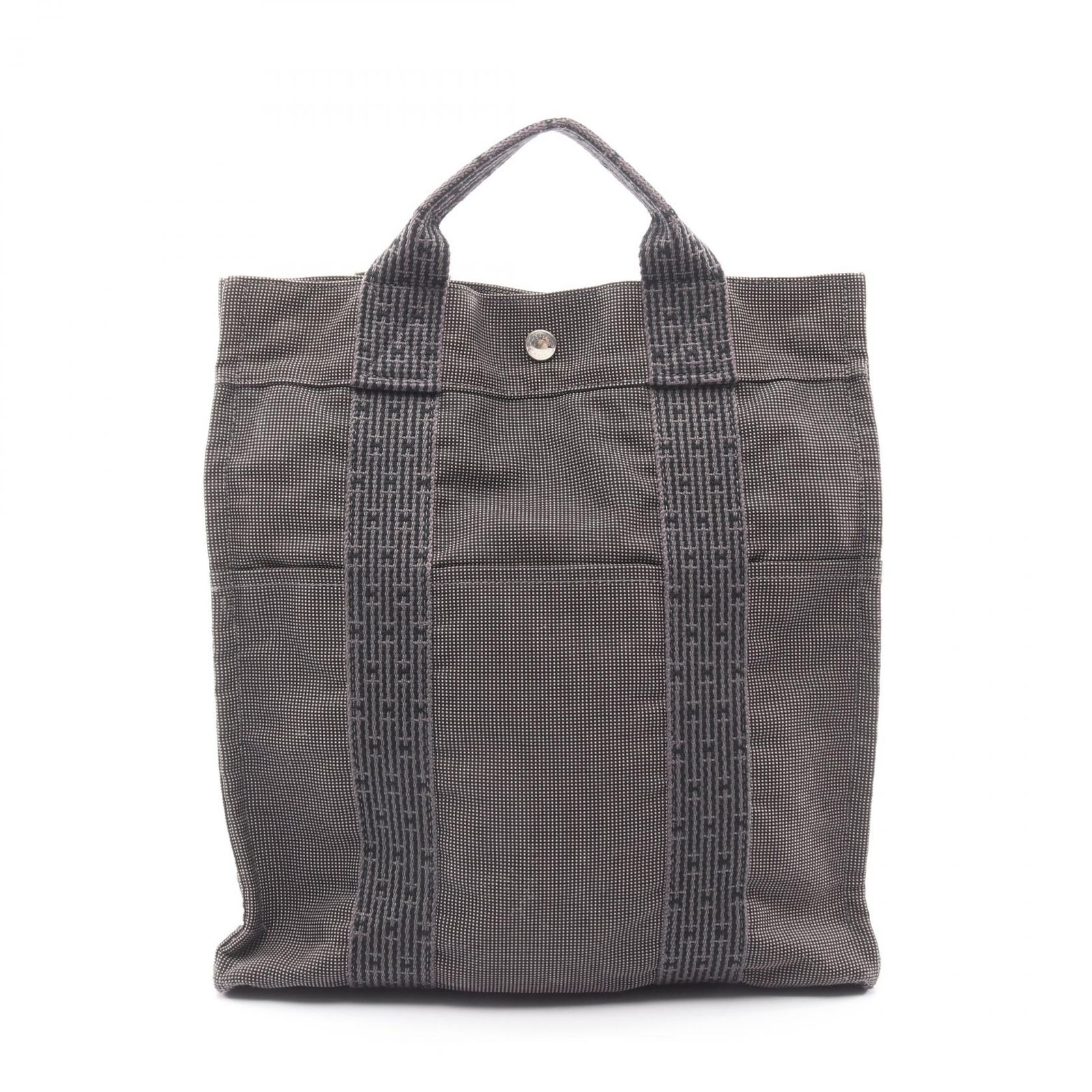 エルメス HERMES リュックサック バックパック エールライン アドMM ダークグレー キャンバス エールラインアドMM ユニセックス Used B