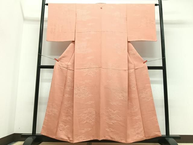平和屋着物●上質な色無地　文字地紋　石竹色　正絹　逸品　未使用　CABB4645yc 平和屋着物○上質な色無地 文字地紋 石竹色 正絹 逸品 未使用