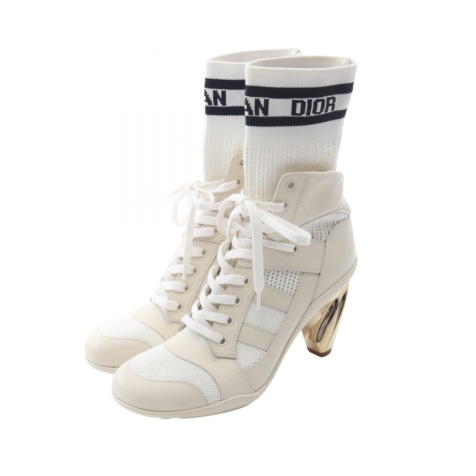 ディオール Dior ブーツ D-ZENITH ソックス レザー ブーツ レディース Used A