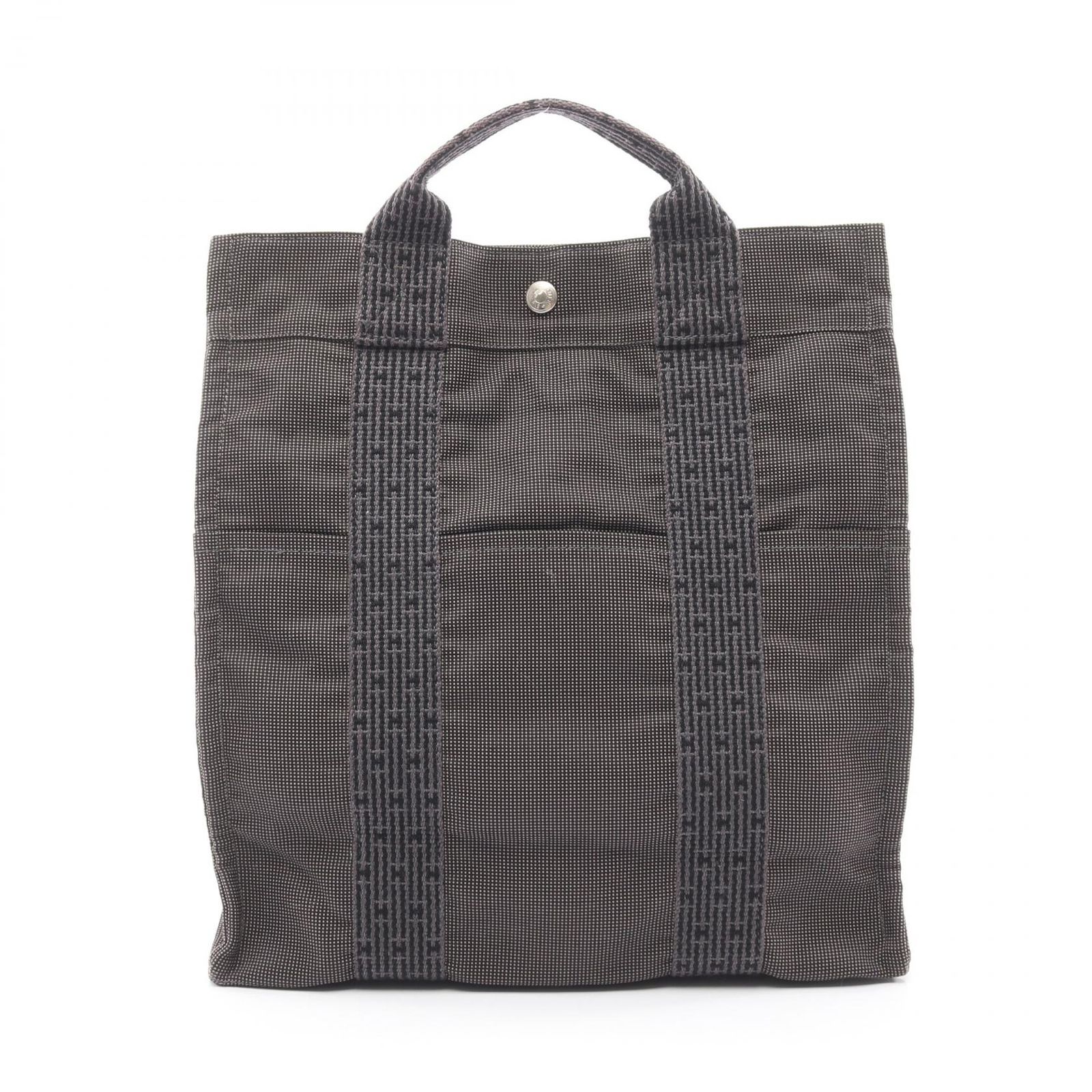 エルメス HERMES リュックサック バックパック エールライン アドMM ダークグレー キャンバス エールライン アドMM ユニセックス Used A