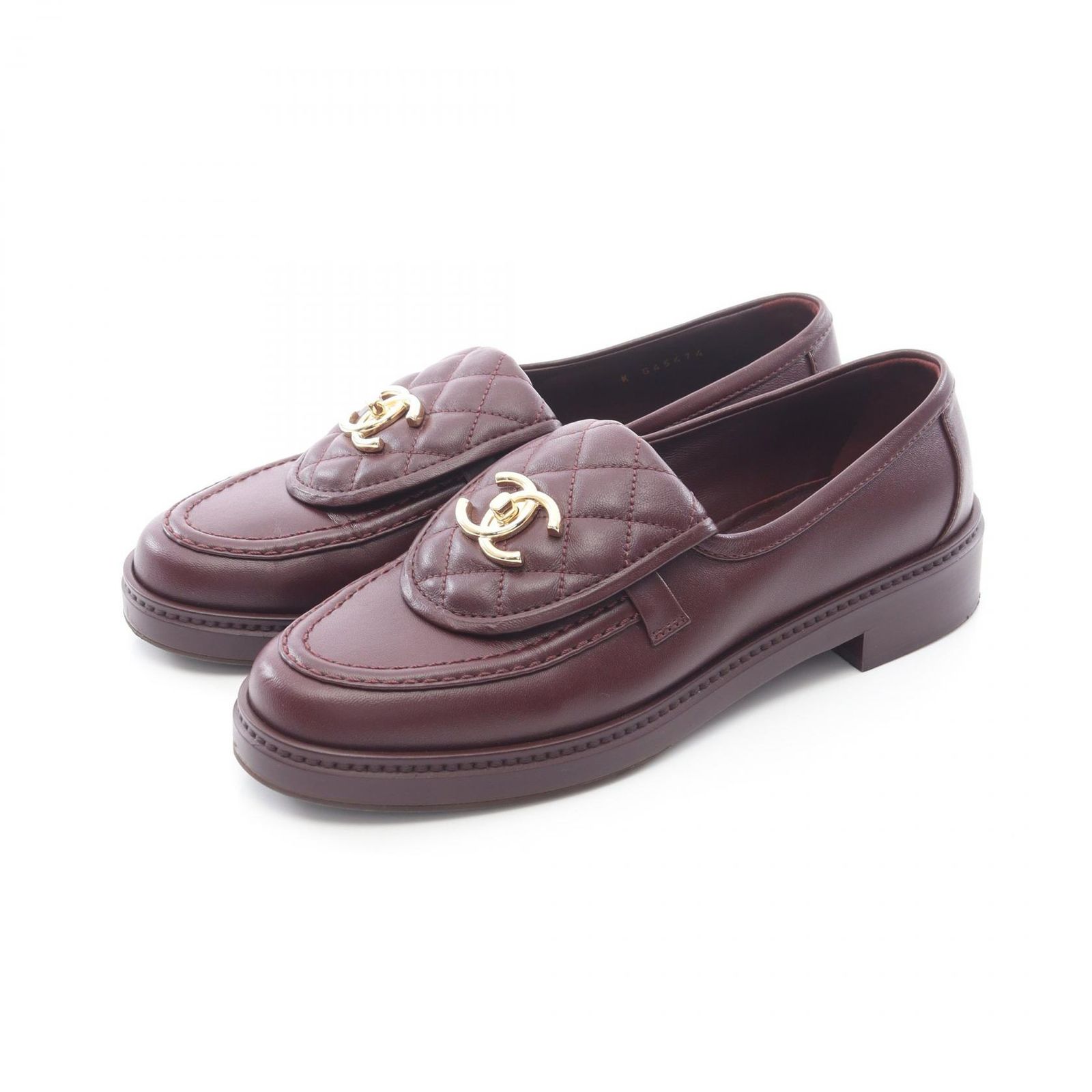シャネル CHANEL ローファー マトラッセ G45474 レザー ローファー レディース Used A