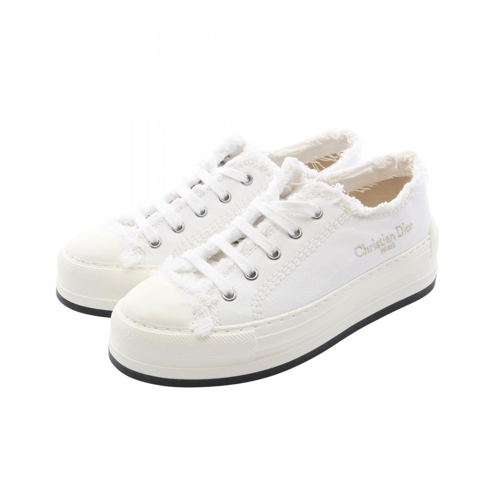 ディオール Dior スニーカー WALK'N'DIOR キャンバス スニーカー レディース Used A