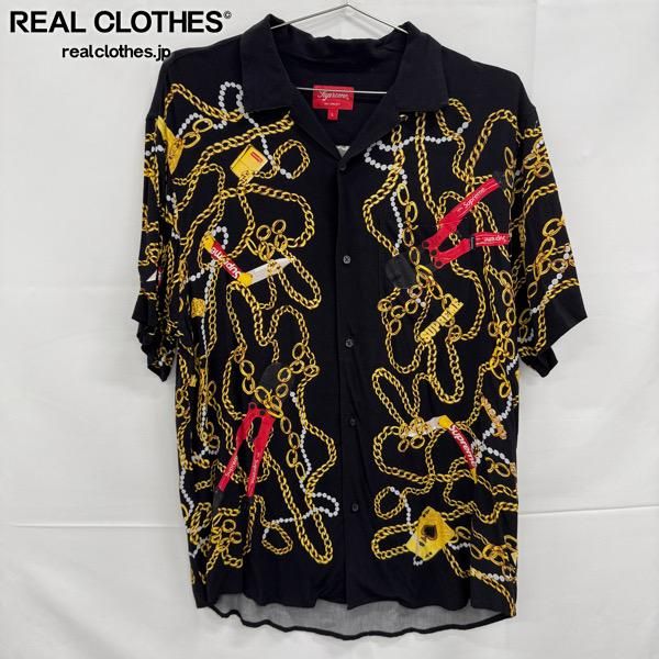 Supreme/シュプリーム【20AW】Chains Rayon S/S Shirt/チェーン レーヨン 半袖シャツ/ブラック/L 7,560円