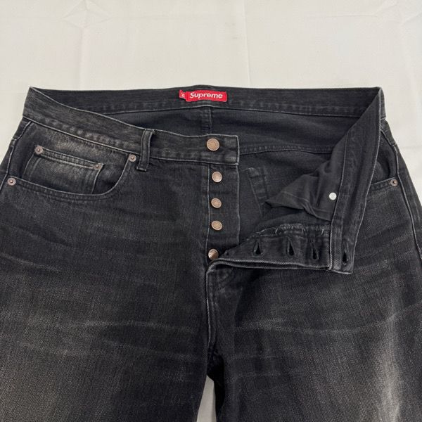 Supreme ディストレスト ルーズ フィット セルビッジ ジーン 34 サイズ 