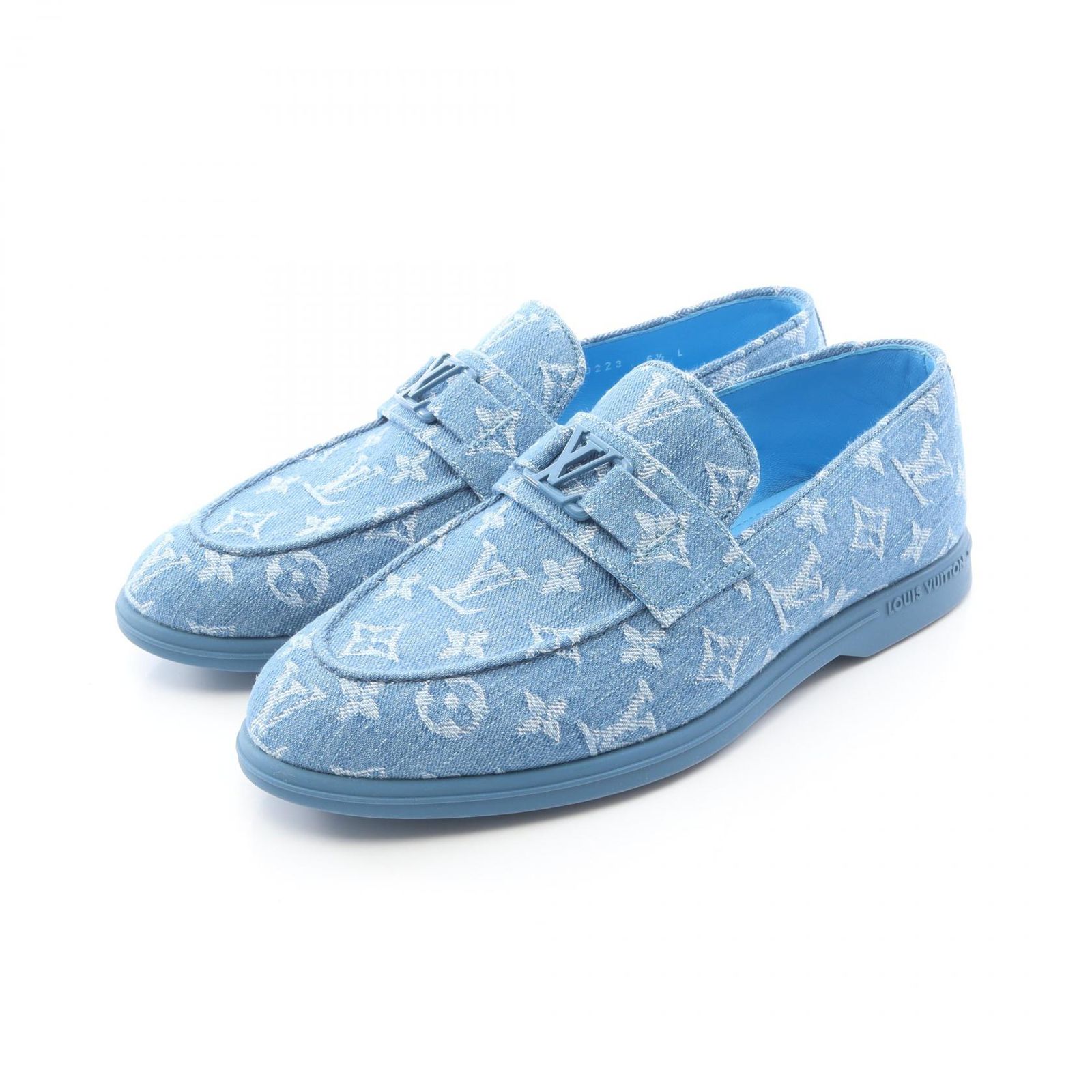 ルイ・ヴィトン LOUIS VUITTON ローファー エステート モノグラムデニム デニム エステート ローファー メンズ 未使用