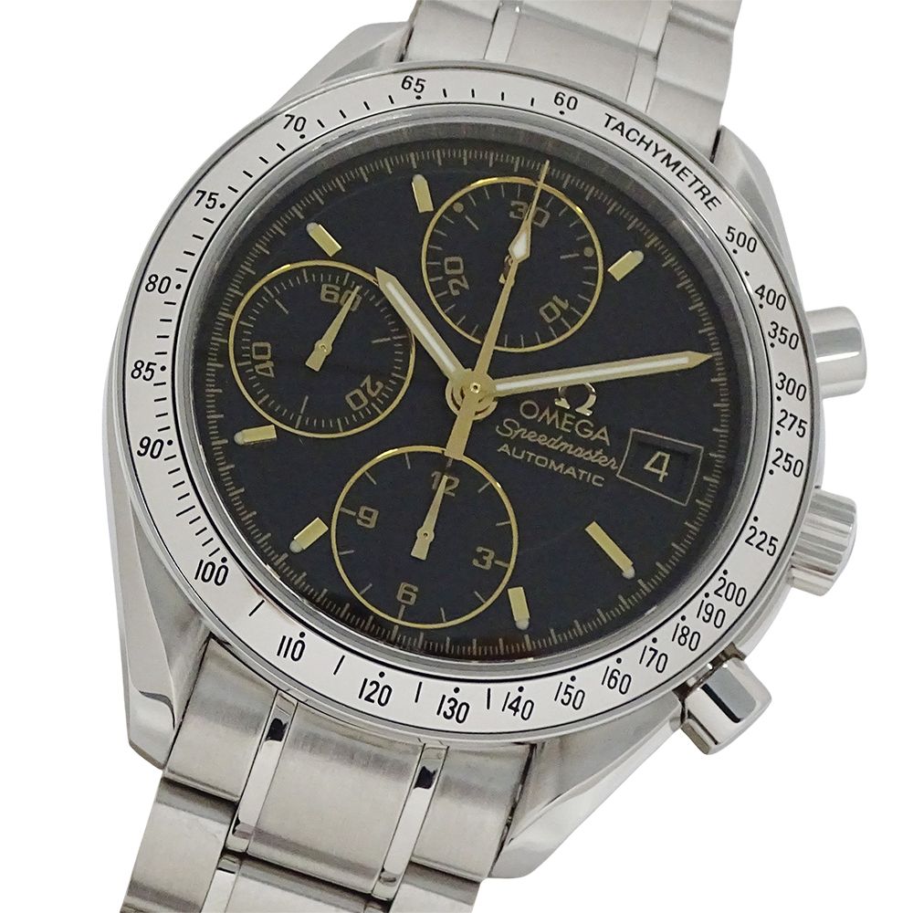 オメガ OMEGA スピードマスター デイト 3513.54 時計 メンズ ブランド クロノグラフ 自動巻き AT ステンレス SS シルバー ブラック 磨き済み 【中古】