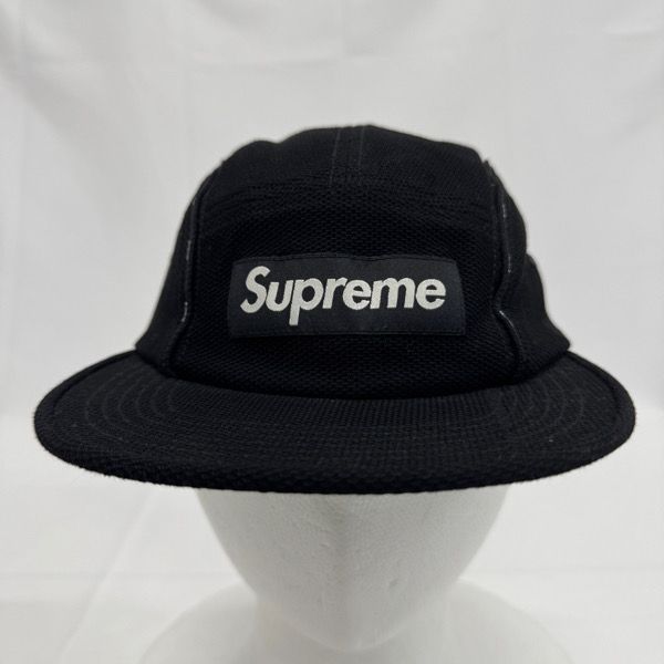 シュプリーム　キャップ　 ブラック Supreme/シュプリーム【19SS】Pique Piping Camp Cap/ピケ パイピング