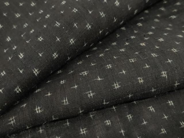 平和屋着物＊夏物　上布　井桁絣　麻　逸品　AABH9443jd