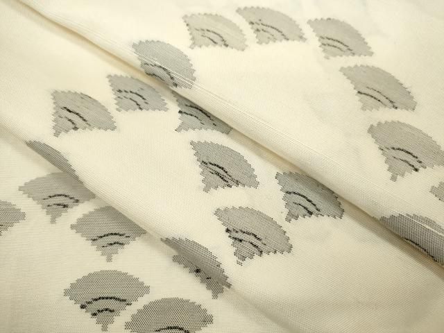 平和屋着物▽上質な紬　単衣　青海波　正絹　逸品　CABF3018ze