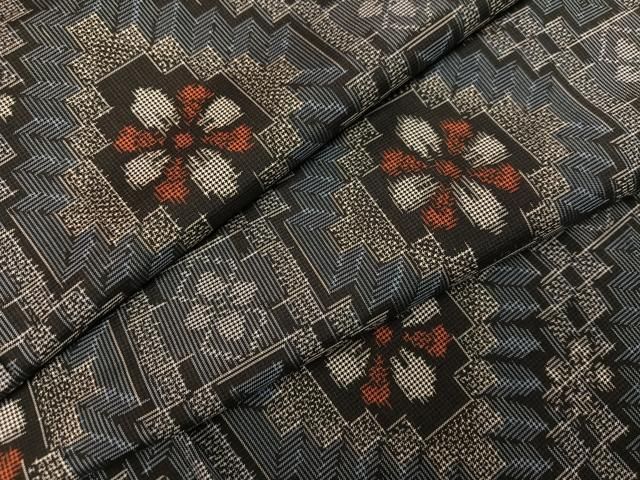 平和屋着物●本場村山大島紬 舞花文 正絹 逸品 AABH9670ph