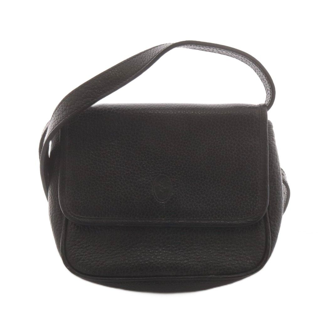 ラルフローレン RALPH LAUREN ショルダーバッグ レザー 黒 ブラック /AN56