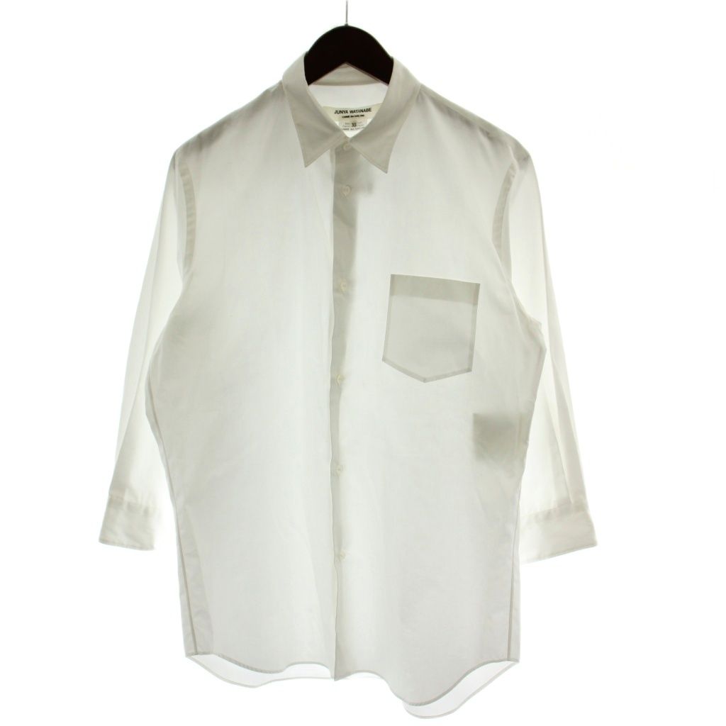 ジュンヤワタナベ JUNYA WATANABE シャツ カットソー XS 白 七分袖 無地 JG-B007 /GG