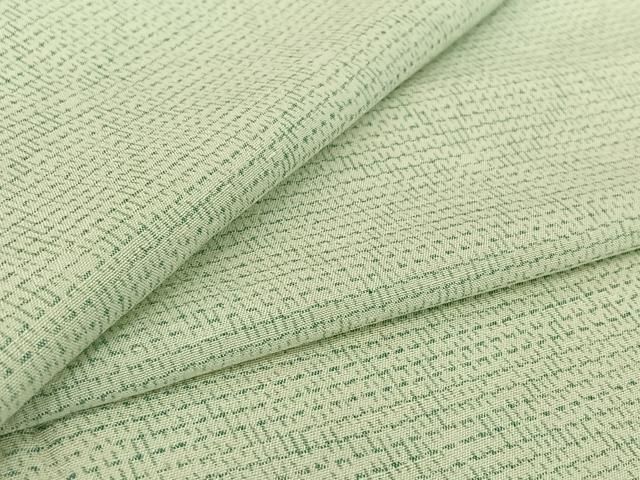 平和屋着物▽上質な紬　単衣　七宝文　正絹　逸品　AABH9814jh