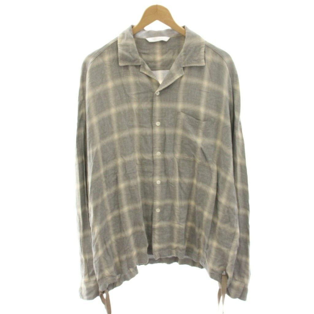 ヴィクティム VICTIM ビッグレーヨンチェックシャツ BIG RAYON CHECK SHIRTS カジュアルシャツ 長袖 グレー VTM-21-S-026 /HN