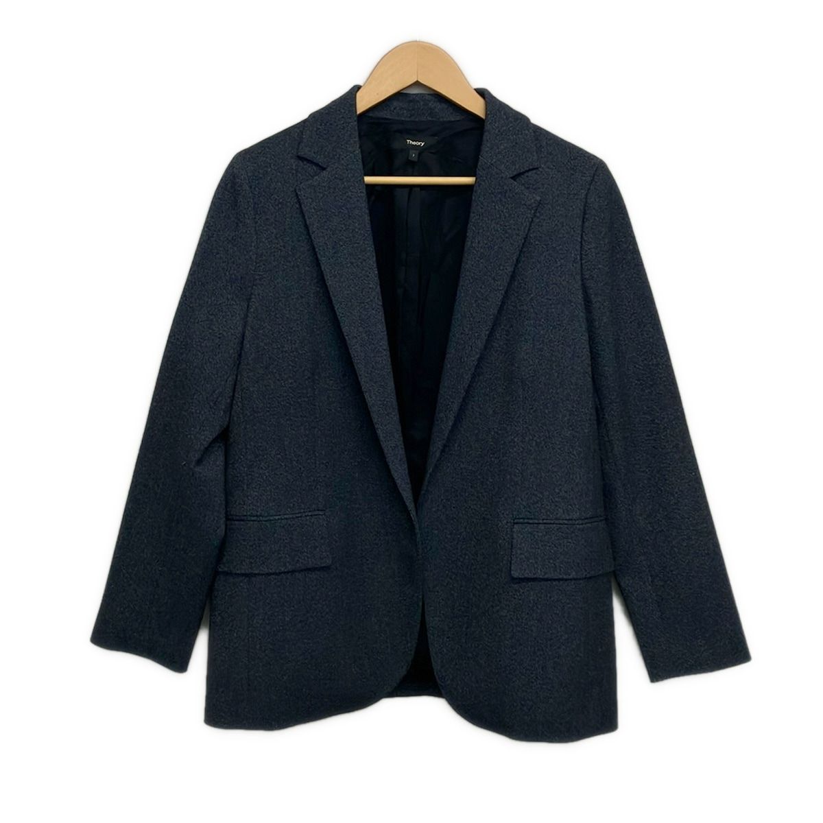 theory(セオリー) ジャケット サイズ2 S レディース美品 - ネイビー 長袖/肩パッド/秋/冬