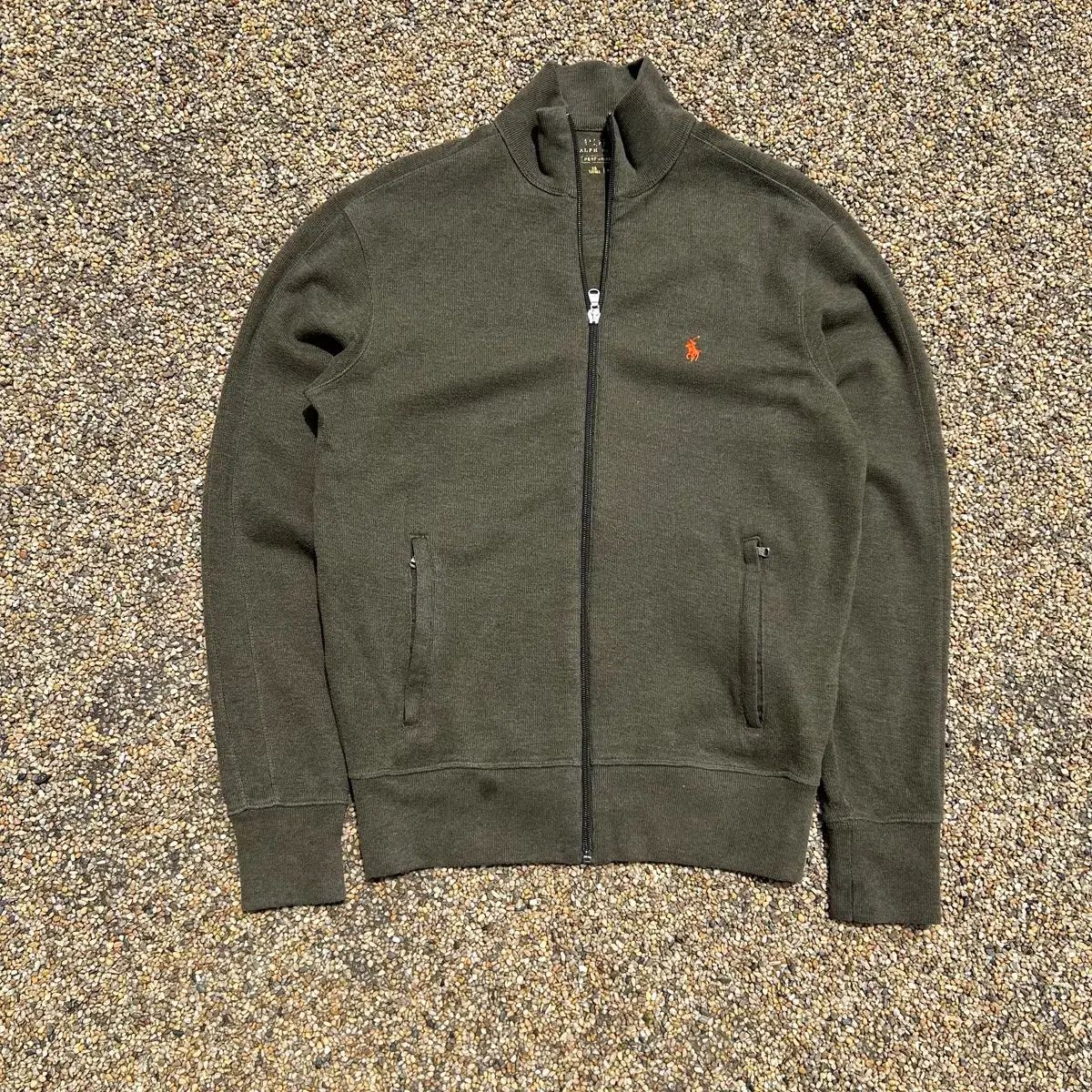 ポロ (POLO RalphLauren) カーキ ニット ジップアップ