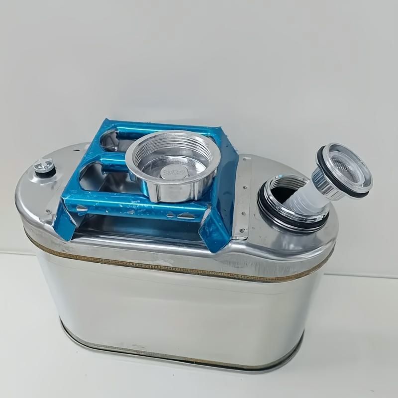 【送料無料】ヘビーデューティー5リットル（1.3ガロン）ステンレススチールバケツ 強化エッジ＆蓋型デザイン - 大容量、バイク、車、キャンプ、ワークショップ用