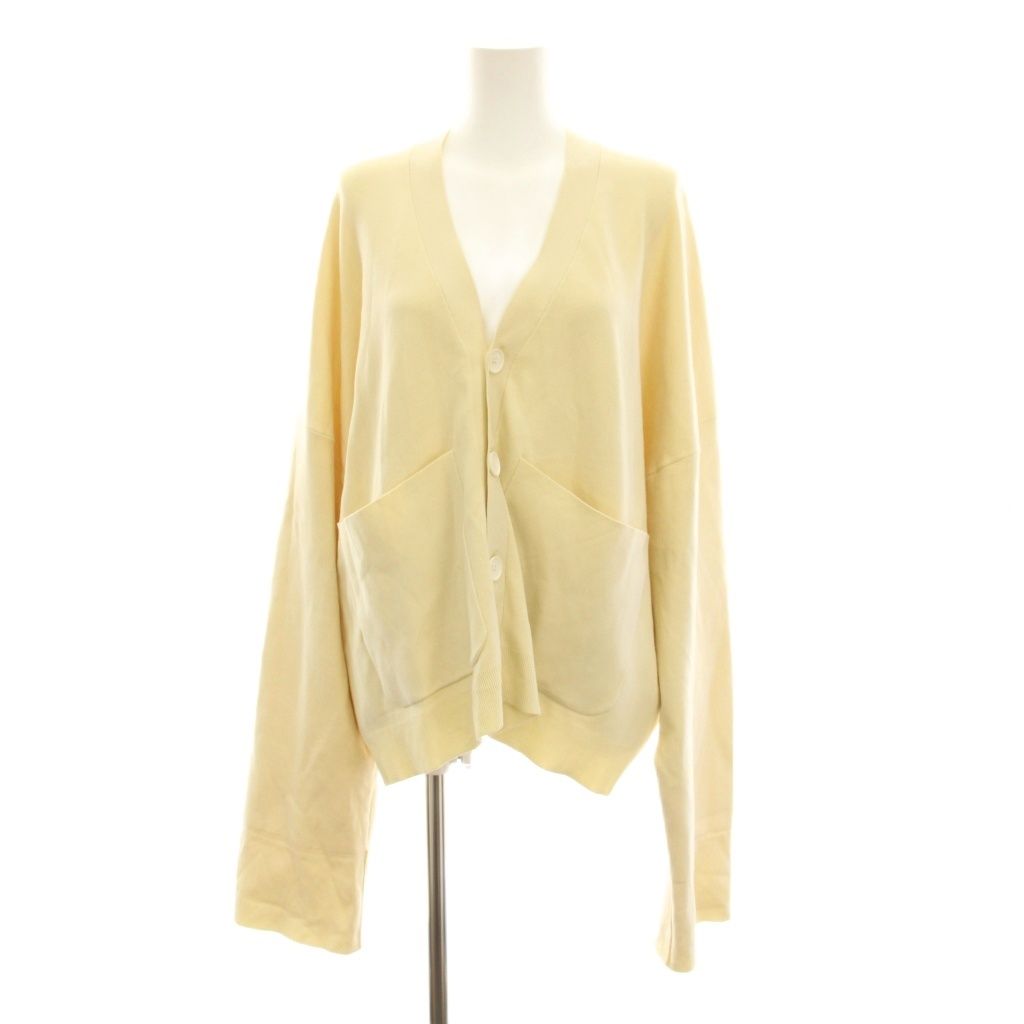 エンフォルド ENFOLD 26SS BOX WIDE-CARDIGAN カーディガン ニット 38 ホワイト アイボリー Vネック 長袖 300JS170-0951 /YM