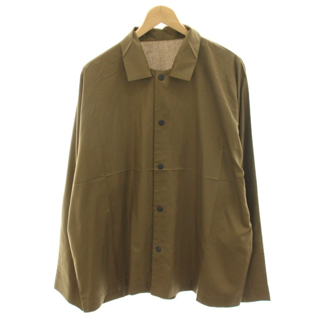 イッセイミヤケメン ISSEY MIYAKE MEN カジュアルシャツ ドルマンスリーブ 長袖 カーキ LA31FJ095 /HN