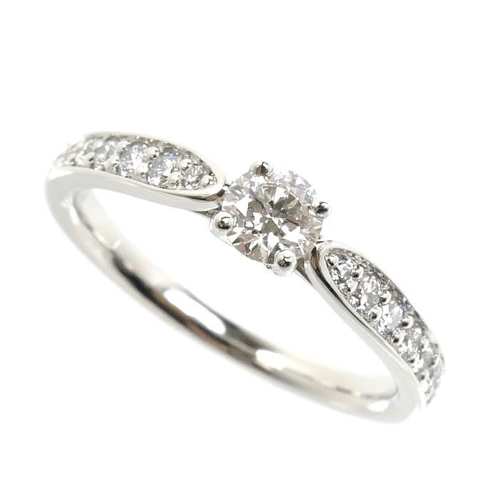 TIFFANY&Co. ティファニー Pt950プラチナ ハーモニー リング・指輪 ダイヤモンド0.23ct 8号 3.4g レディース 中古 美品