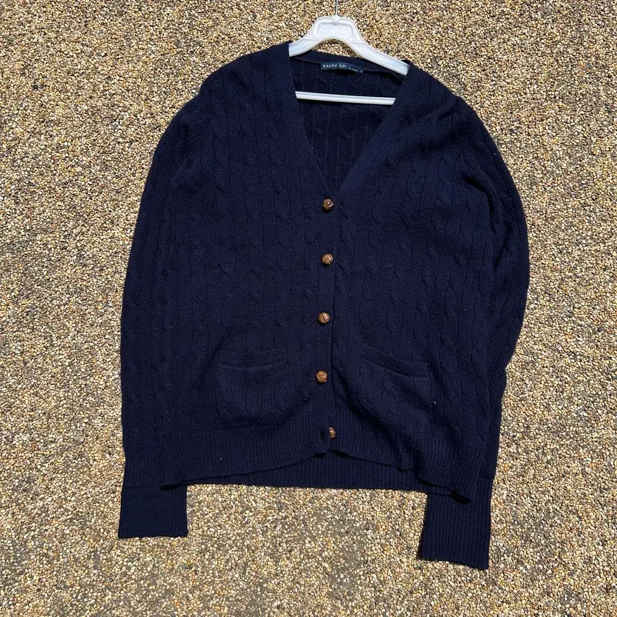 ポロ(POLO RalphLauren) ネイビー ウール カーディガン
