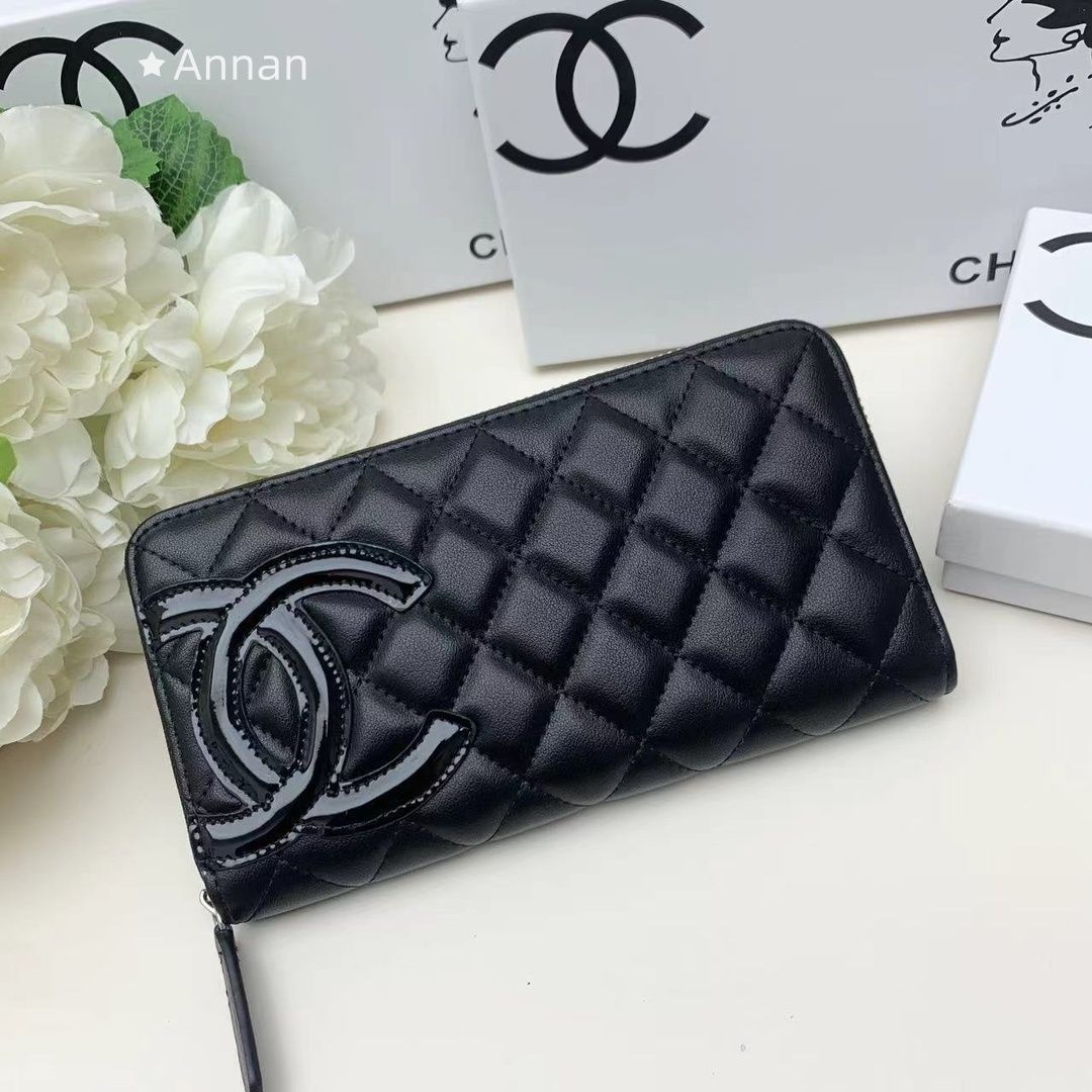 大人気 本革 CHANEL シャネル ウォレット 長財布 小銭入れ