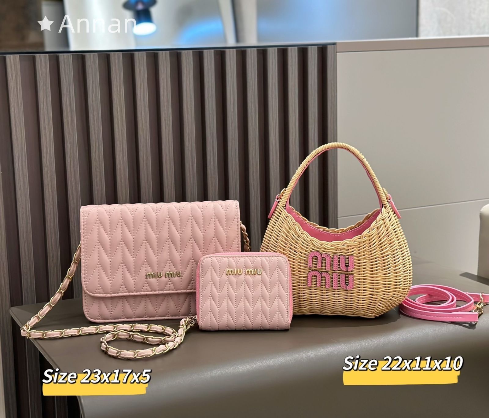 美品★MIU MIUミュウミュウ ショルダーバッグ 財布 3点セット